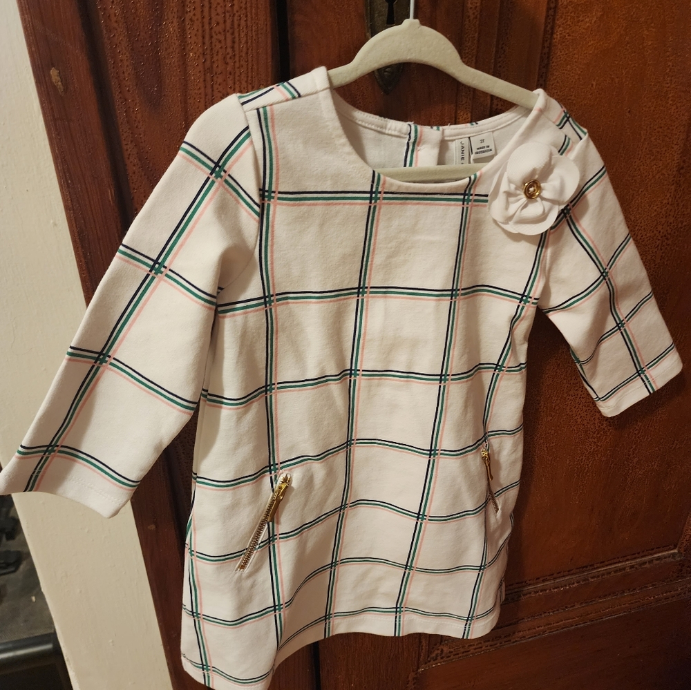 JANIE AND JACK | Windowpane Print Ponte Dress